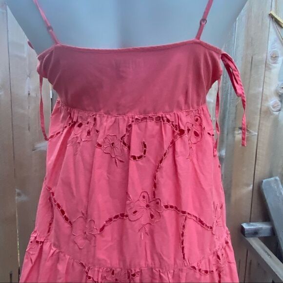 Ben Sherman eyelet coral mini dress size xs - Picture 9 of 13
